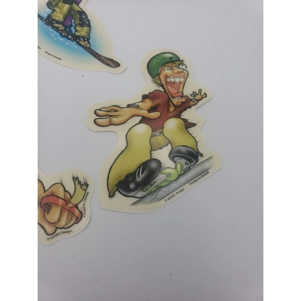 90s y2k Vintage Izamo skateboard Sports Vending Machine Stickers Set Of 5